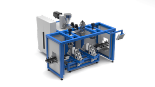 Macchina per lo stampaggio a soffiaggio